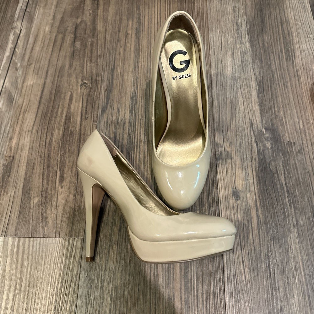 Guess Cream Platform Heels with Stiletto